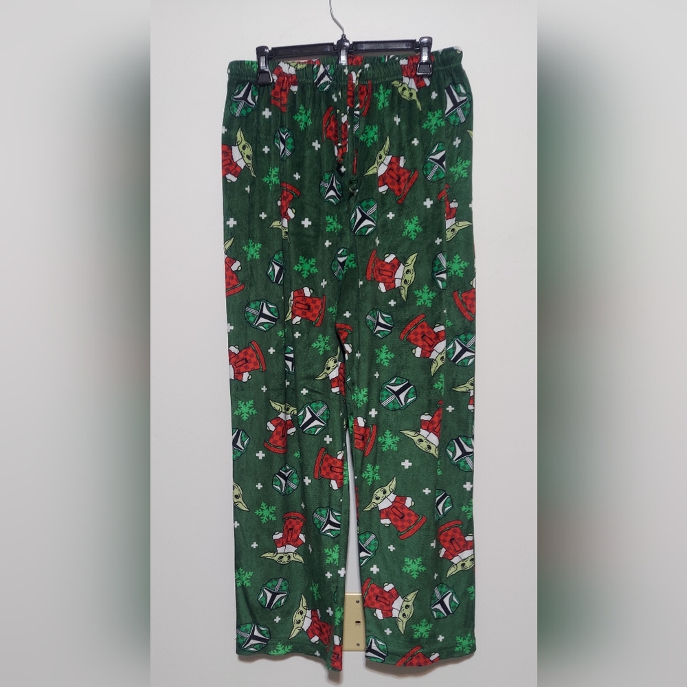 Star Wars Men's Mandalorian & Grogu Holiday Sleep Pants Size Large - UEC